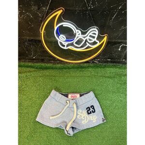 Super Dry Co S&Dry‎ 23 Appliqué Light Blue Women's Shorts Size XS Cotton